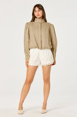 Inixyf Estero Gathered Sleeve Bomber Jacket