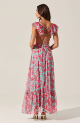 Lbruh Primrose Floral Strappy Back Maxi Dress