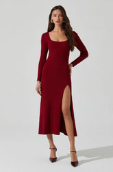 Lbruh Kylie Ribbed Midi Sweater Dress