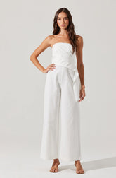 Lbruh Maciel Strapless Pleated Jumpsuit