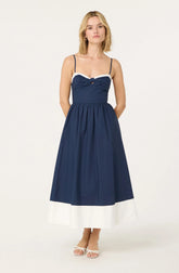 Lbruh Contrast Sweetheart Midi Dress