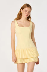 Inixyf Jadah Layered Pleated Mini Dress