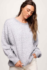Cozy Knit Cable Crewneck Sweater