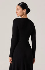 Lbruh Fallyn Ribbed Sweater Midi Dress