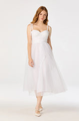 Inixyf Karyme Polka Dot Tulle Midi Dress