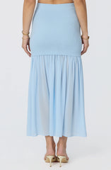 Inixyf Halie Mixed Media Maxi Skirt