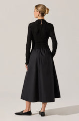 Lbruh Kearney Mixed Media Midi Dress