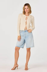 Inixyf Fannie Cable-Knit Tie-Front Cardigan