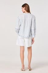 Inixyf Taliyah Striped Peasant Blouse