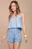 Aranza Chambray Top Blue