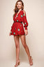 Vera Cold Shoulder Romper Wine