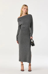 Lbruh One Shoulder Midi Sweater Dress