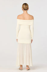Lbruh Lidia Off-Shoulder Pleated Midi Dress