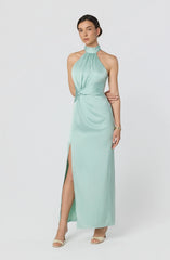 Inixyf Aspen Twist Front Halter Maxi Dress