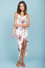 Varro Hi Low Floral Maxi Dress White