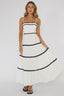 Confidante Ric Rac Trim Maxi Dress White