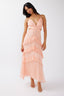 Joss Ruffle Trim Cut-Out Dress Rose