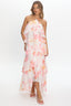 Darylyn Tiered Ruffle Maxi Dress Floral Pink