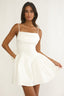 Wilder Oversized Back Bow Mini Dress White