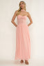 Annita Sheer Waist Maxi Dress Blush