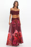 Farela Ruched Waist Maxi Skirt Fuchsia