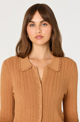 Inixyf Kristen Pointelle Collar Cardigan
