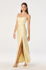 Inixyf Zinnia Lace Bustier Maxi Gown