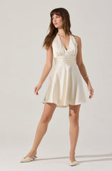 Lbruh Mielle Satin Halter Mini Dress