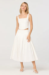 Inixyf Alexcia Bow-Strap Cropped Corset Top