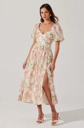 Lbruh Sasilia Floral Puff Sleeve Dress