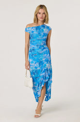 Lbruh Off Shoulder Ruffle Midi Dress