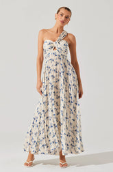 Lbruh Rasya Pleated Floral Maxi Dress