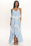 Ivory Dreams Lace-Trim Maxi Dress Baby Blue
