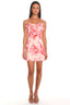Cassiss Ruffle Tie-Strap Mini Dress Pink