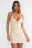 Sylvee Sequin Bow Mini Dress Champagne