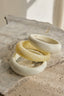 Vionne Irregular Bangles Acrylic Ivory