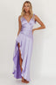 Aquila Tied Shoulder High-Low Hem Dress Lilac