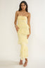 Dulce Dreams Sweetheart Neckline Lace Frill Maxi Dress Butter