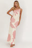 We Belong Together One-Shoulder Maxi Dress Floral Pink