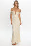 Tilda Off-Shoulder Maxi Dress Lace Butter