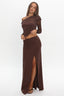 Breonna Front Split Maxi Skirt Chocolate