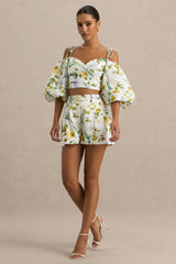 Pixel | Lemon Floral Print Shorts