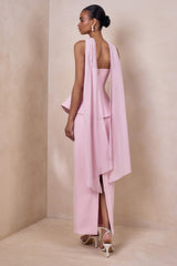 Farron | Light Pink Bandeau Corset Maxi Dress