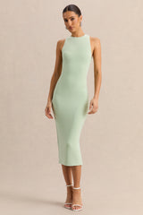 Mirana | Mint High-Neck Midi-Dress