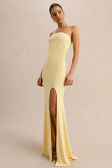 Melva | Lemon Bandeau Maxi Dress
