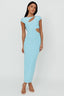Elenice Cap Sleeve Cut-Out Midi Dress Blue