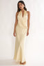 Jelina Draped Halter Maxi Dress Butter