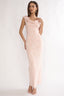 Evermore Cowl Neck Maxi Dress Floral Pink