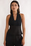 Meri Halterneck Top Black