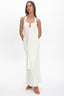 Opera Drape Bust Maxi Dress White